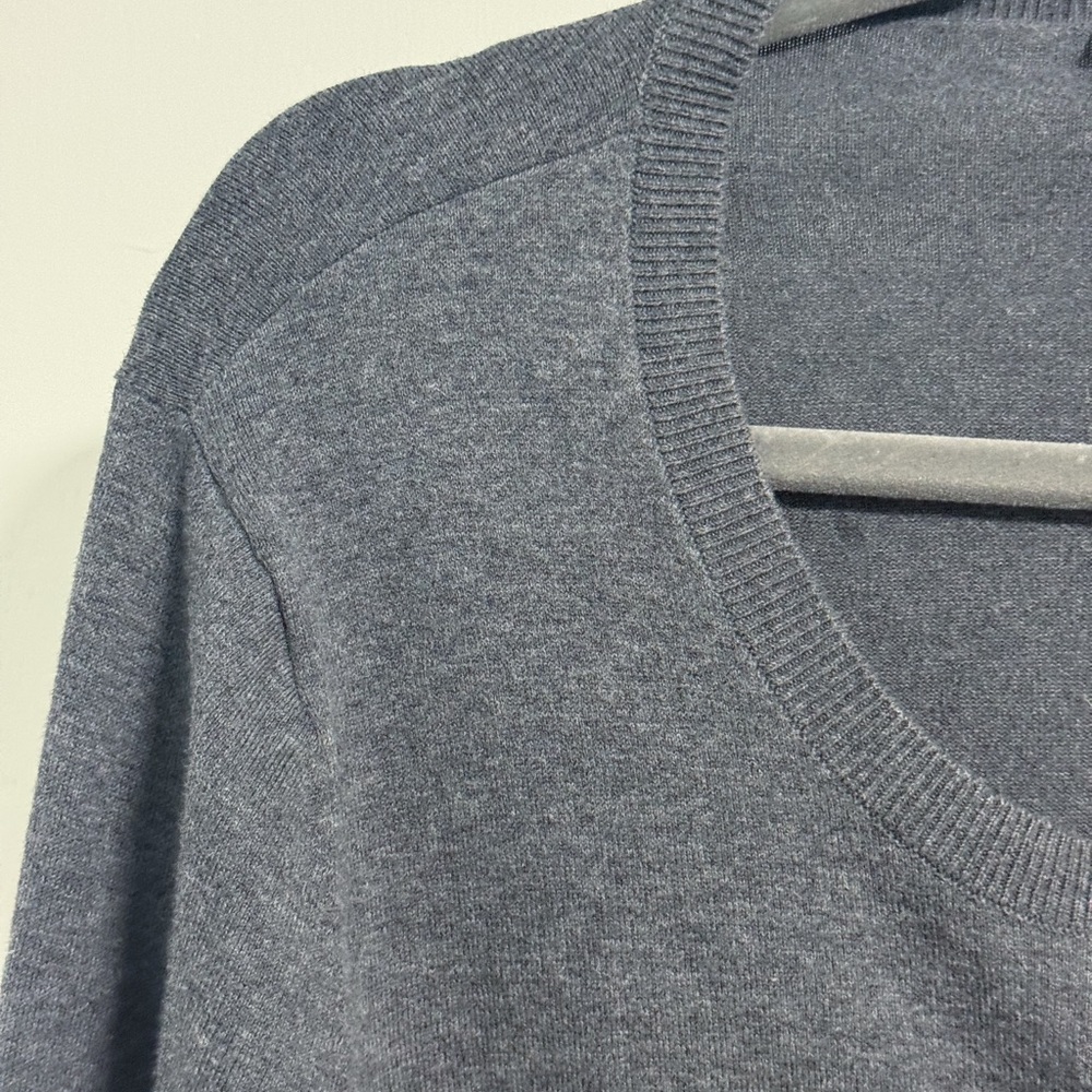 Talbots Pima Cotton Cardigan 1X Gray Button Front Lightweight Sweater - Picture 9 of 17